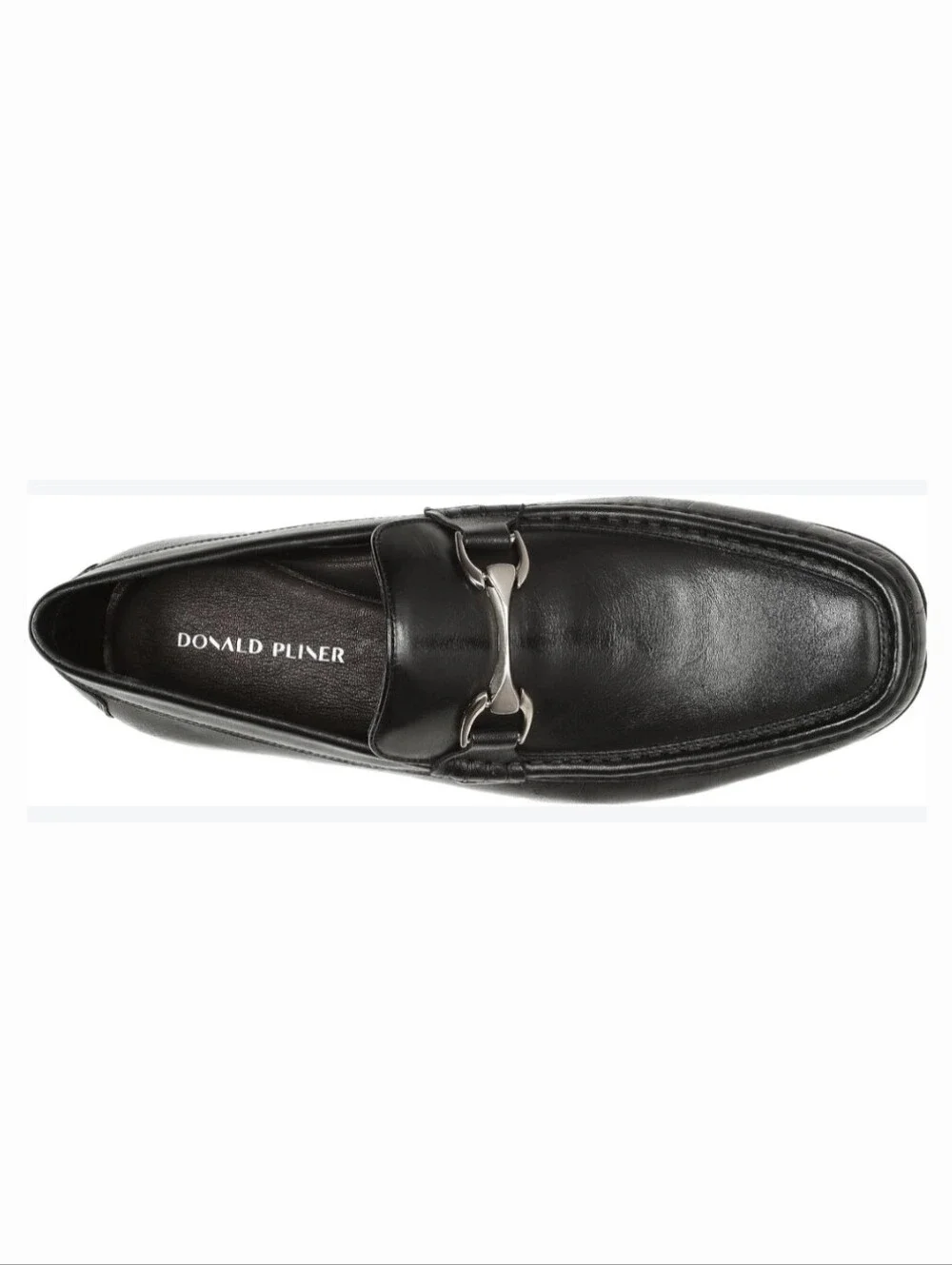 Donald J. Pliner Dannie Black Leather Slip-On Horsebit Loafer